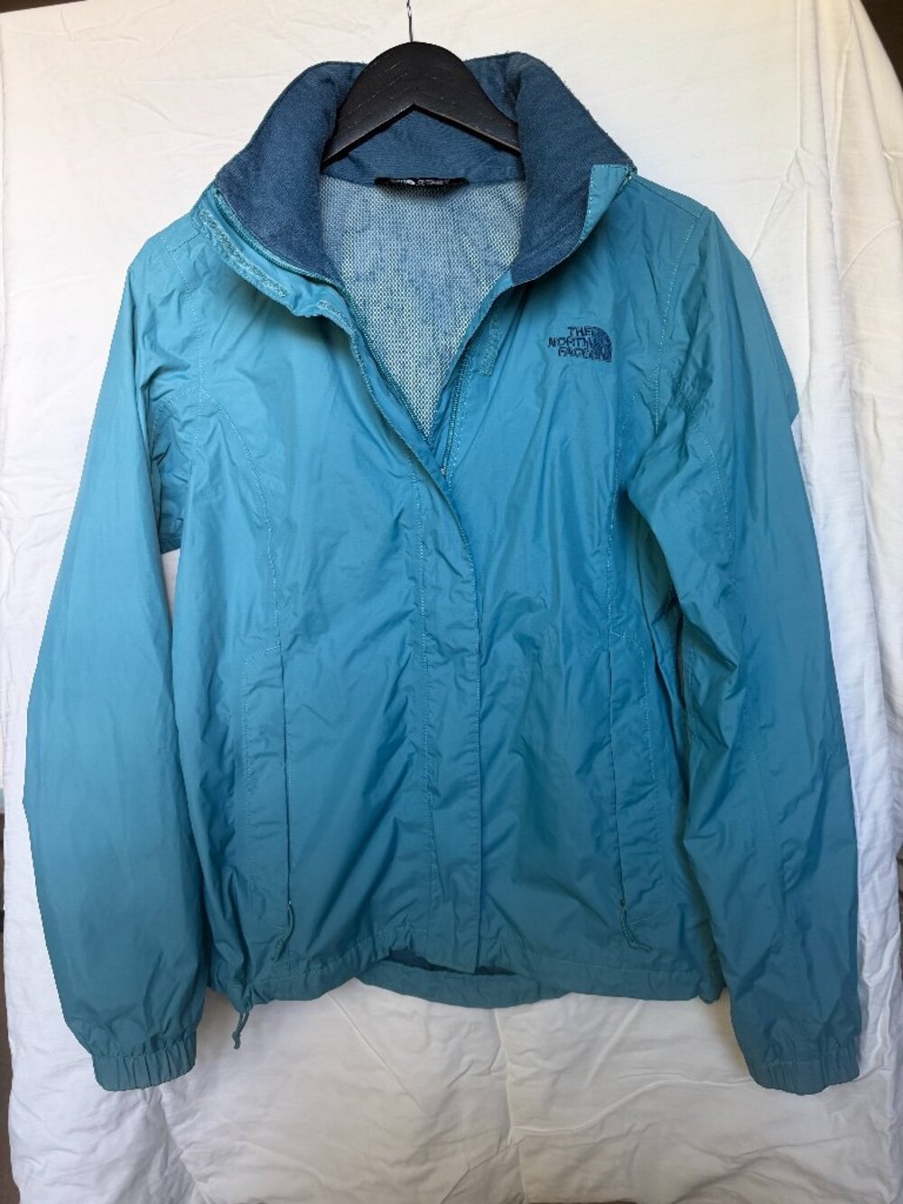 The North Face Resolve Rain Jacket Women's M Teal Hooded